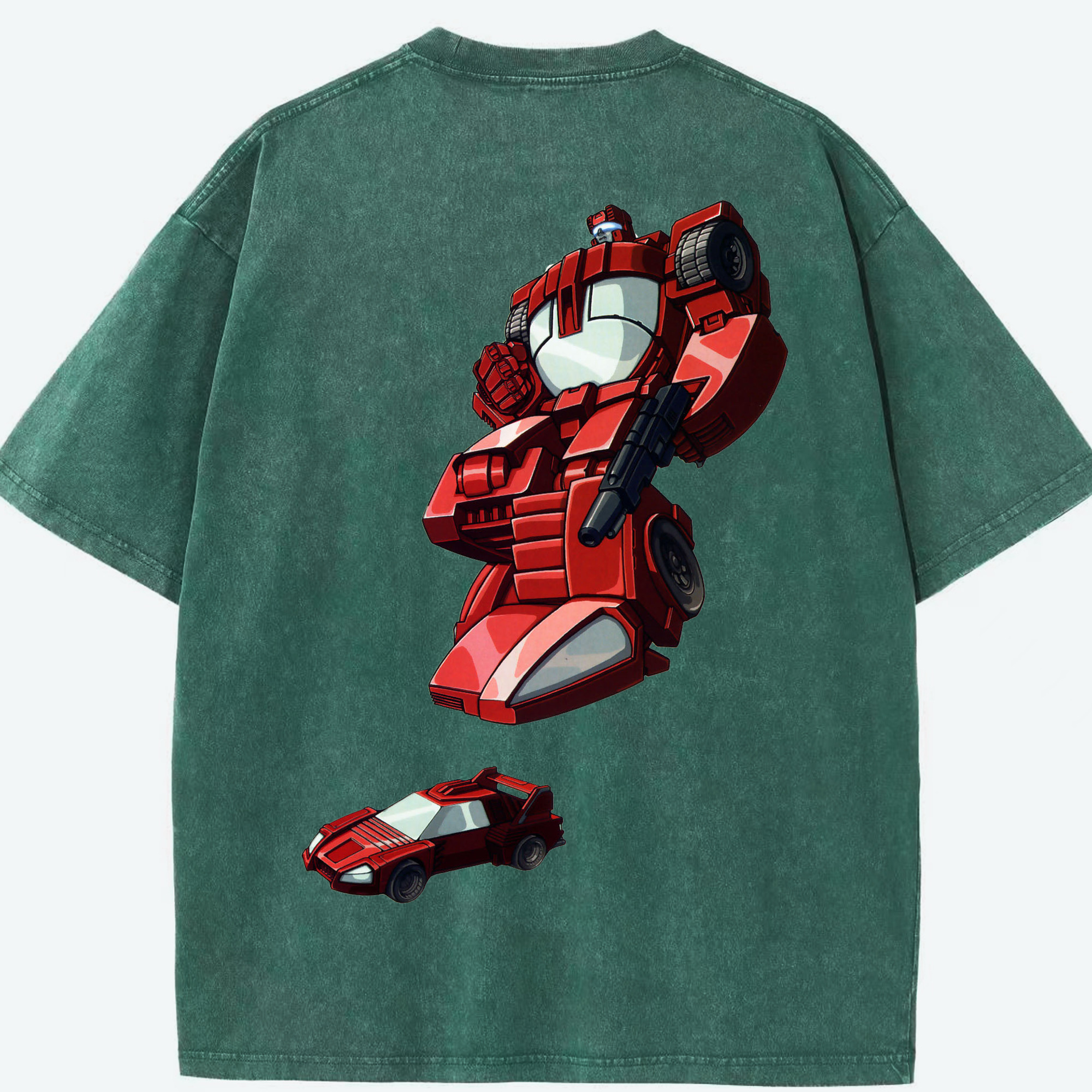 （画像用）  綿100% ヴィンテージ風 半袖Tシャツ（背面プリント）